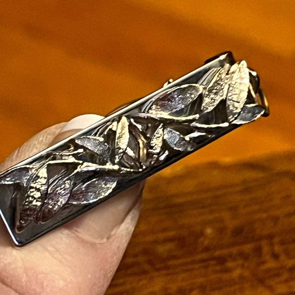 Vintage Floral, Cut Out, Filigree Tie Pin Clip Brooch Barrette Silver